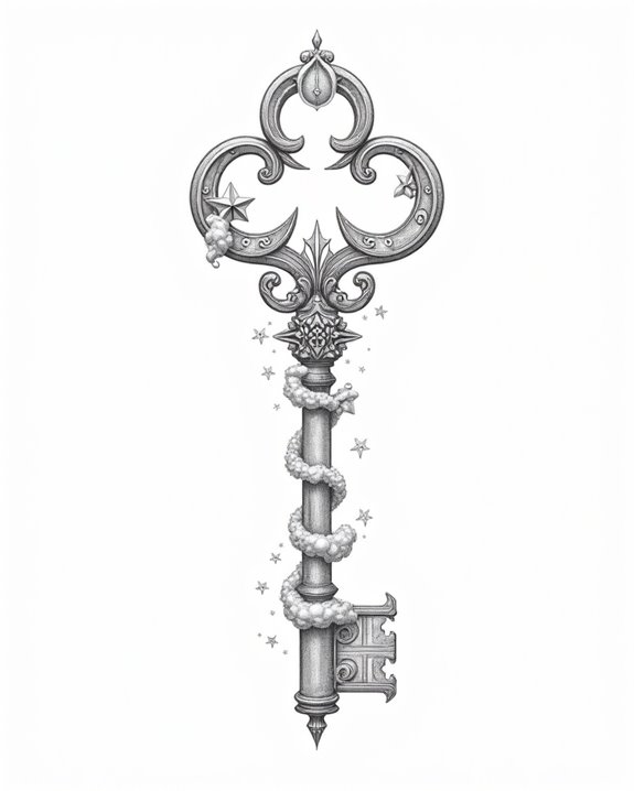 moonlit mystical key design