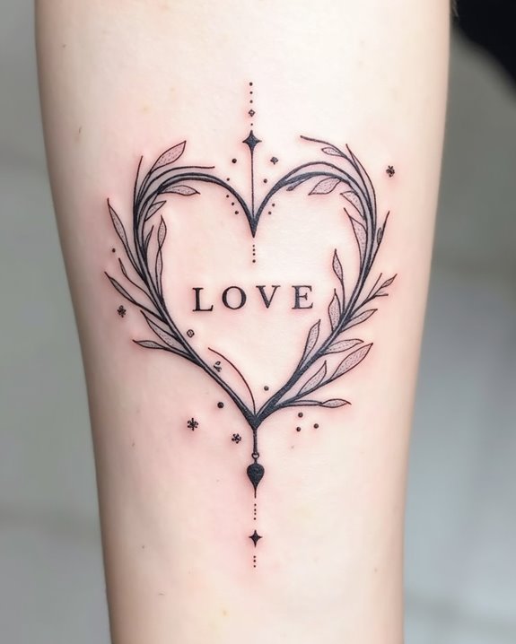morse code romantic tattoo