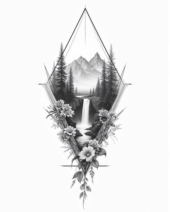 mountain landscape tattoo placements