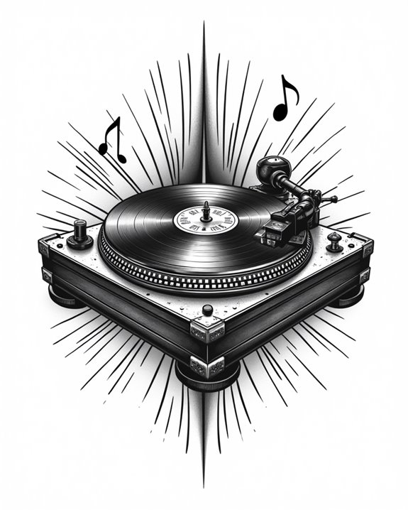 music spectrum turntable art