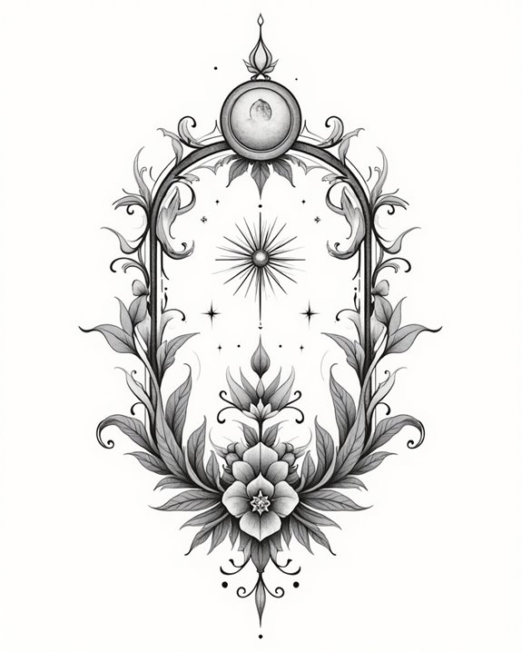 mystic symbols and tarot
