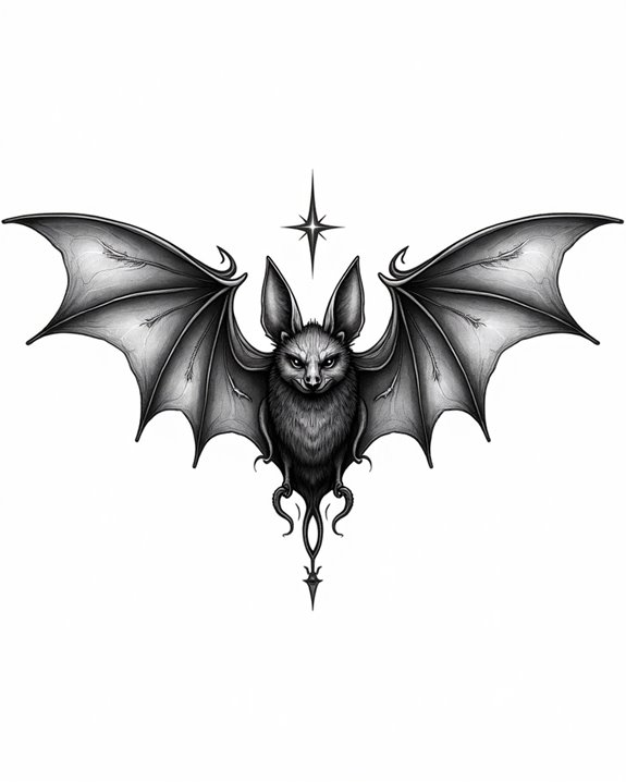 mystical bat wing symbol
