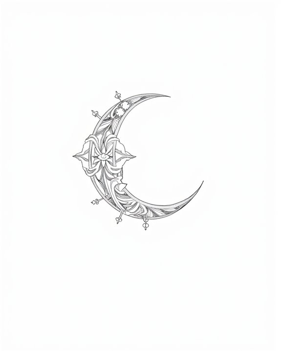 mystical lunar growth symbol