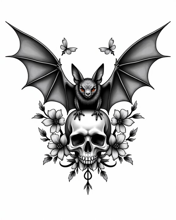 mystical nightlife skull portrait