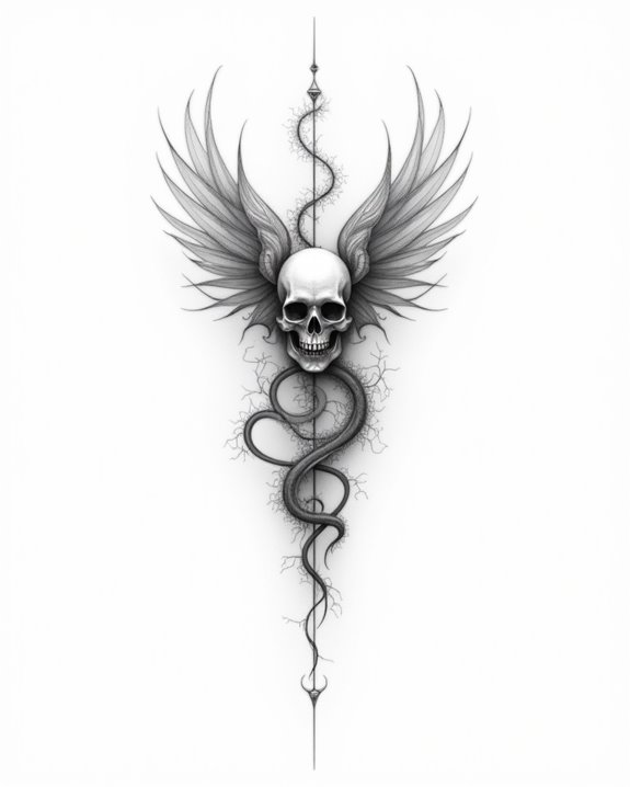 mystical skulls and creatures