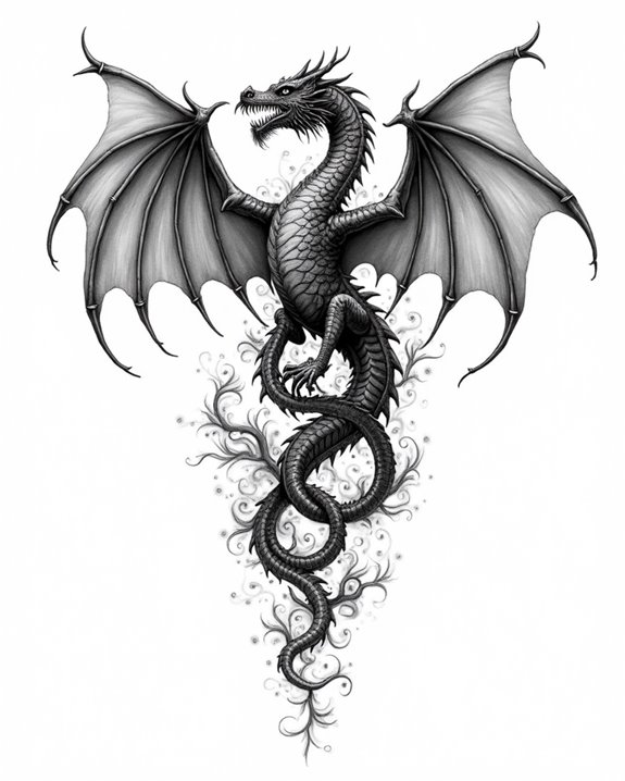 mythical dragon tattoo symbolism
