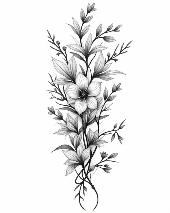 nature inspired botanical tattoo
