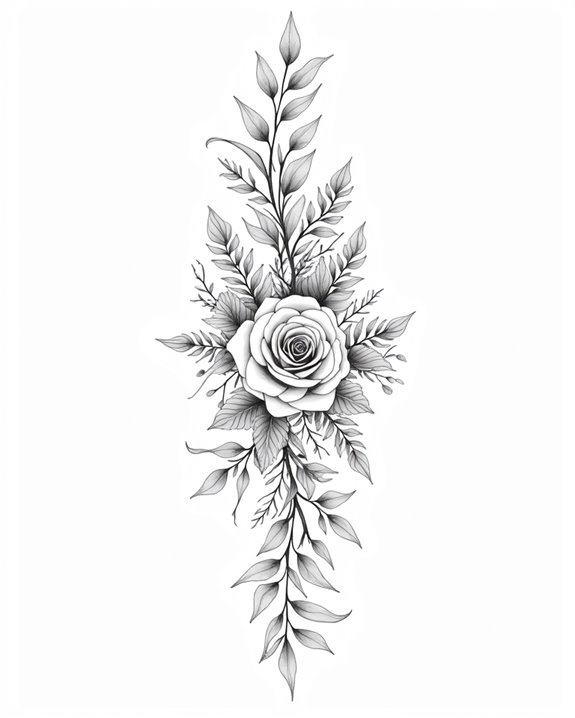 nature inspired delicate line art