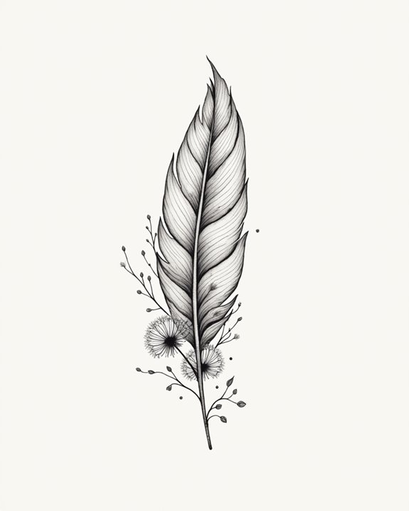 nature inspired delicate tattoo