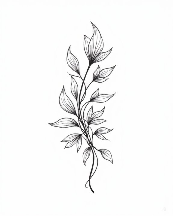 nature inspired elegant line art