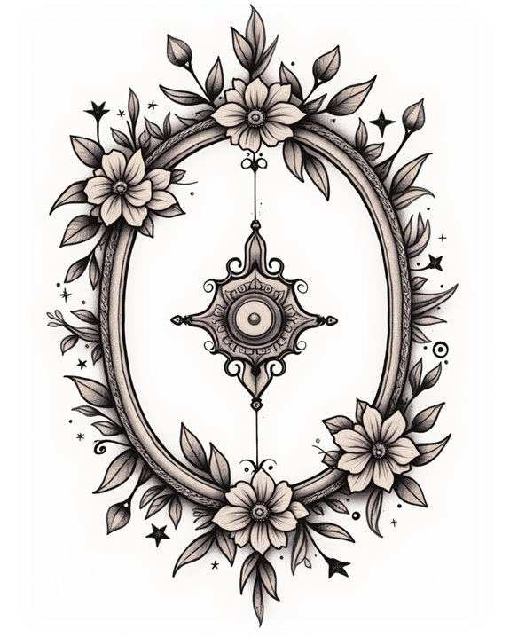 nature inspired floral portrait tattoos