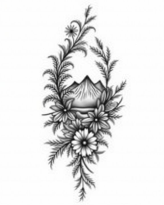 nature inspired scenic tattoo designs