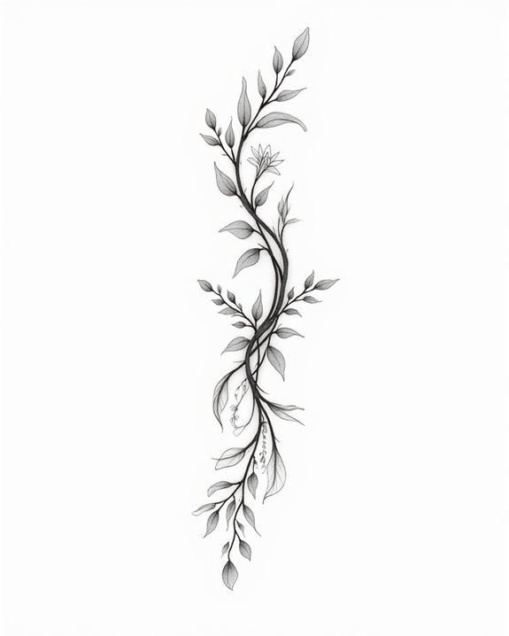 nature inspired vine tattoo