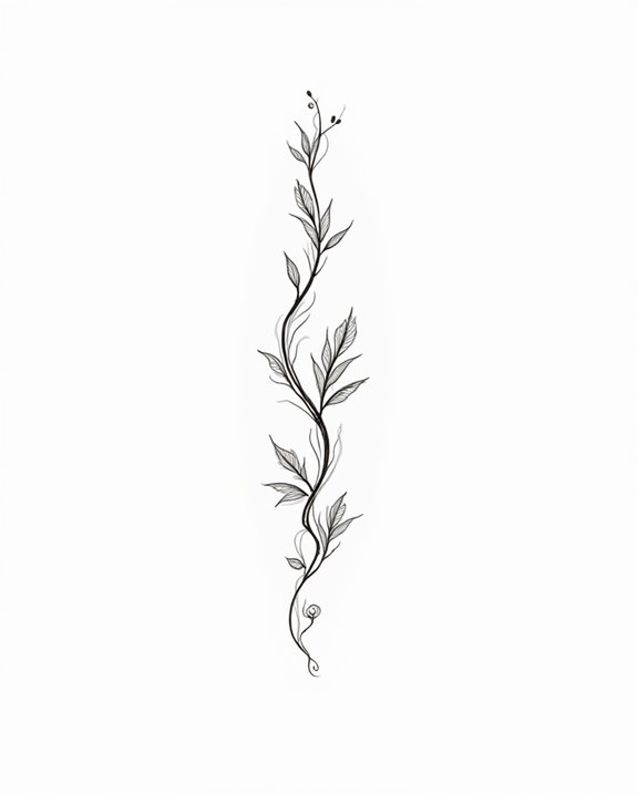 nature inspired vine tattoos