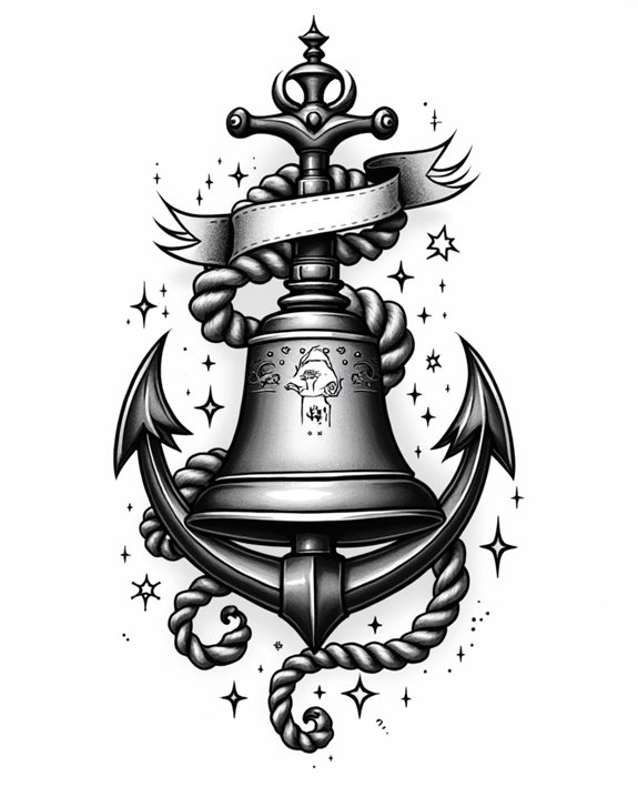nautical bell with rope