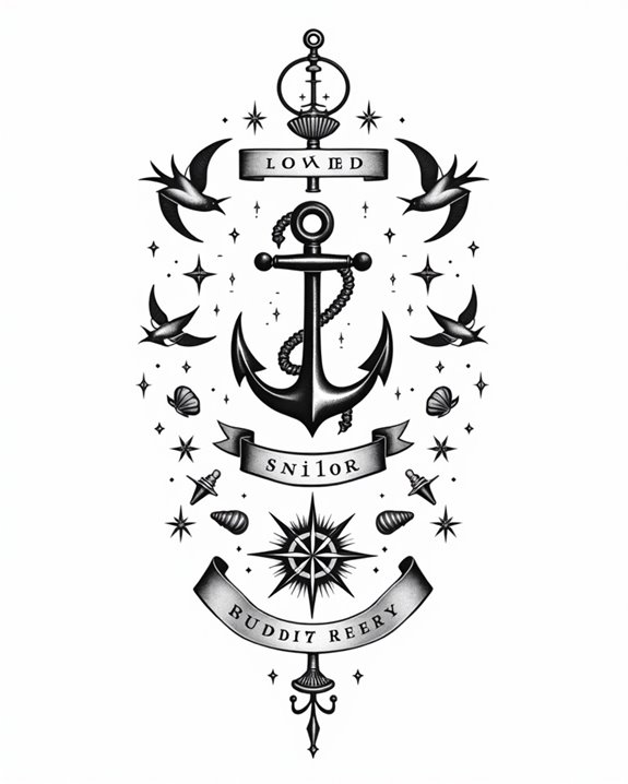 nautical symbols and anchors