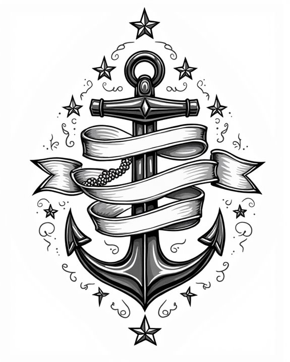 navy pinup anchor artistry