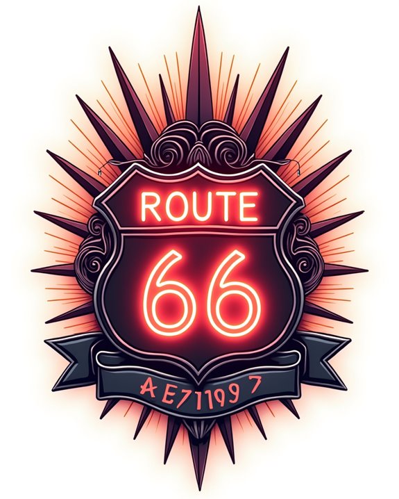neon vintage americana badge