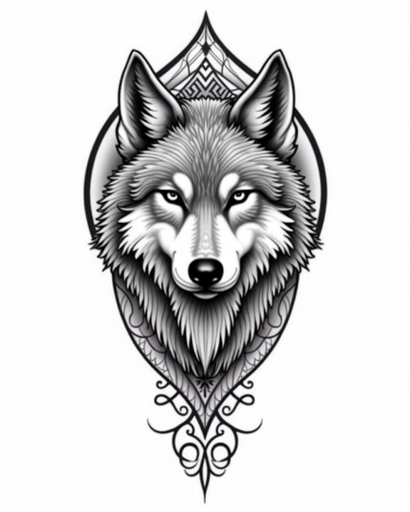 norse wolf rune tattoo