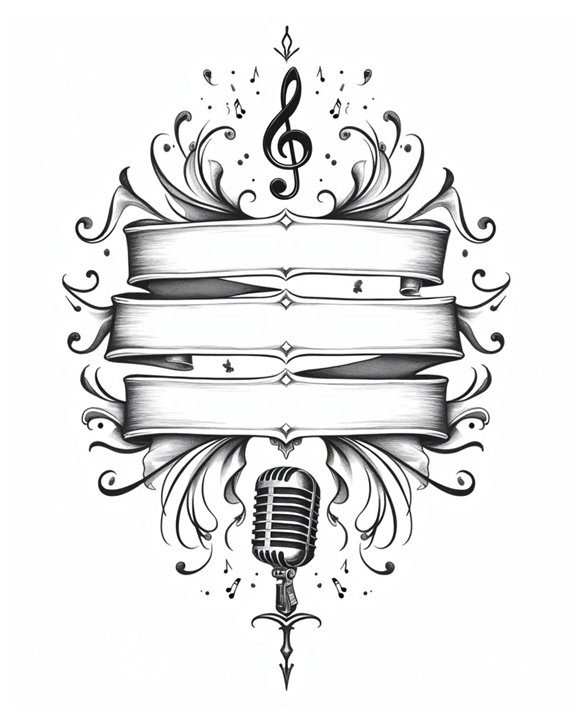 nostalgic musical tattoo art