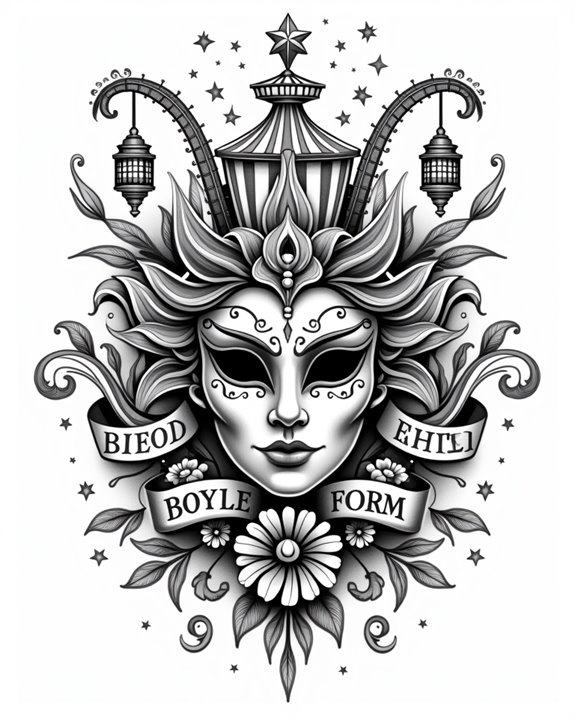 nostalgic vintage circus symbols