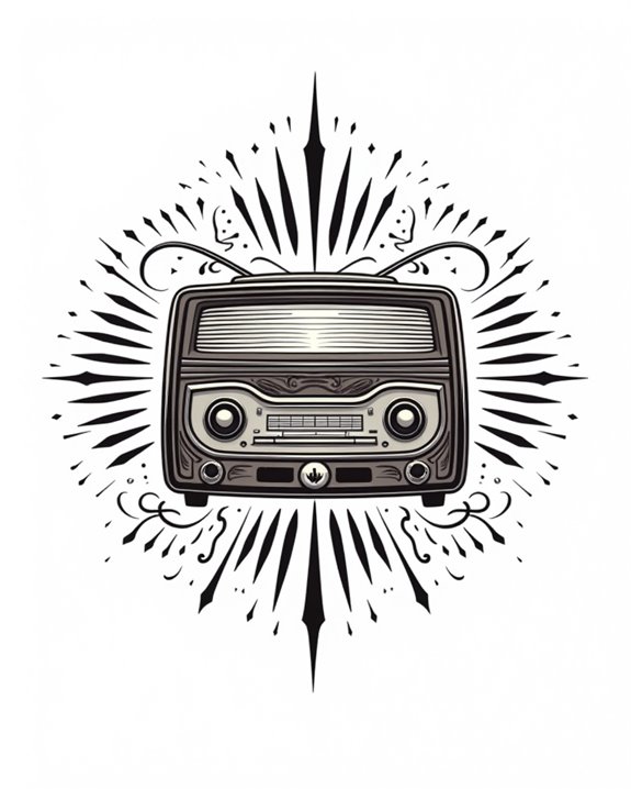 nostalgic vintage radio symbol