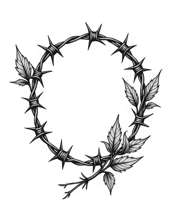 organic barbed artistic tension