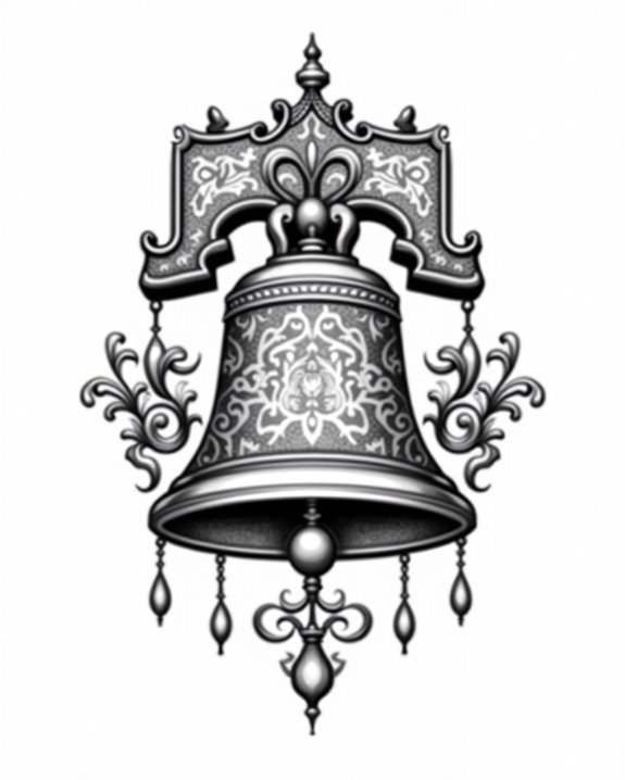 ornate golden church bell