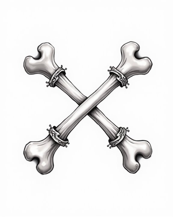 ornate oversized crossed bones