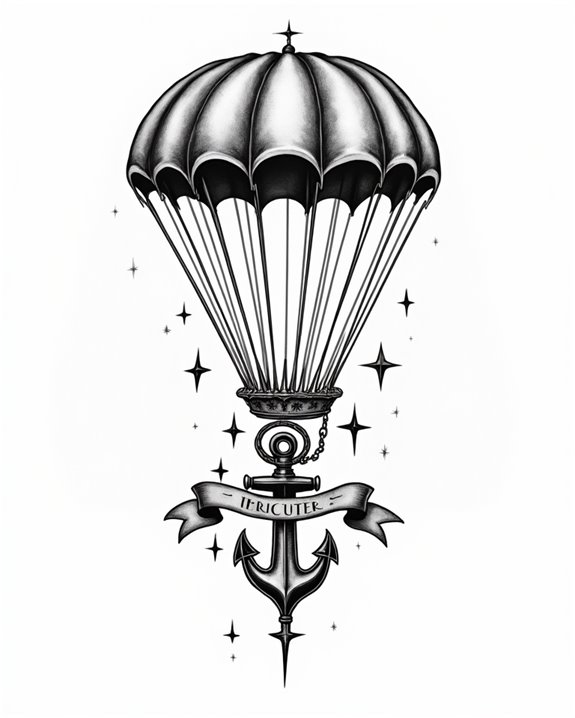 paratrooper courage and insignia