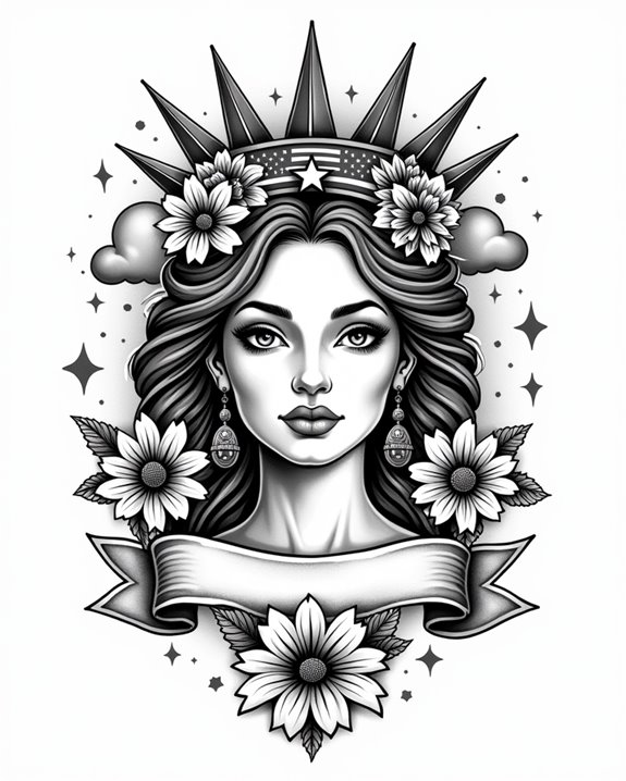 patriotic heritage face tattoos