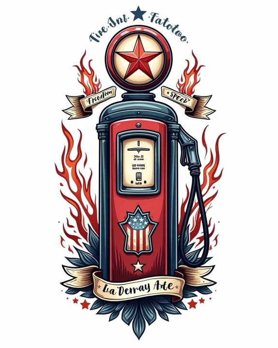 patriotic vintage americana tattoo