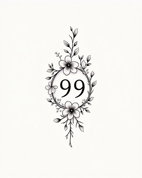 personalized floral birthdate tattoos