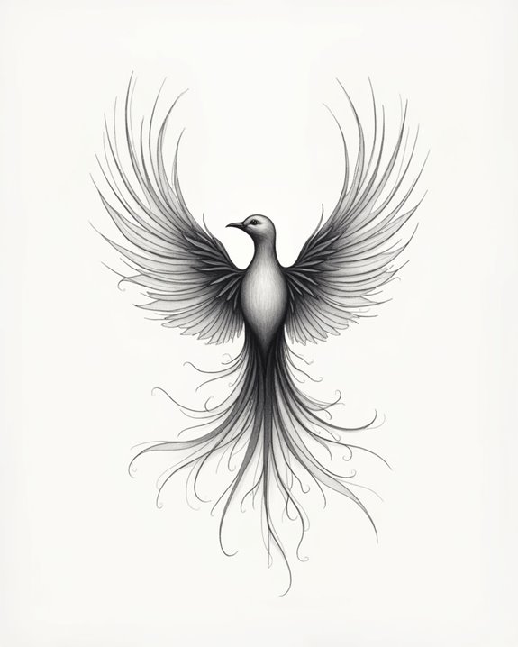 phoenix rebirth through vibrant colors