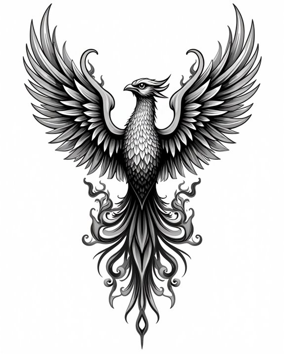phoenix s fiery rebirth symbol