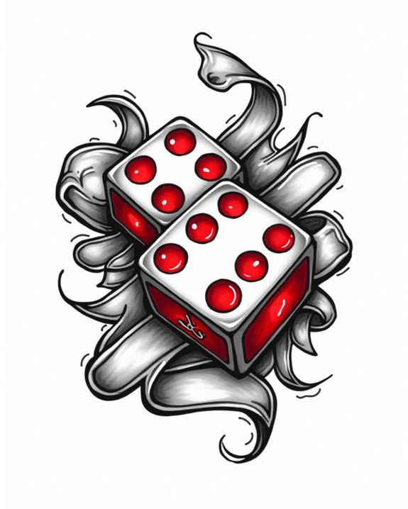 playful animated dice art