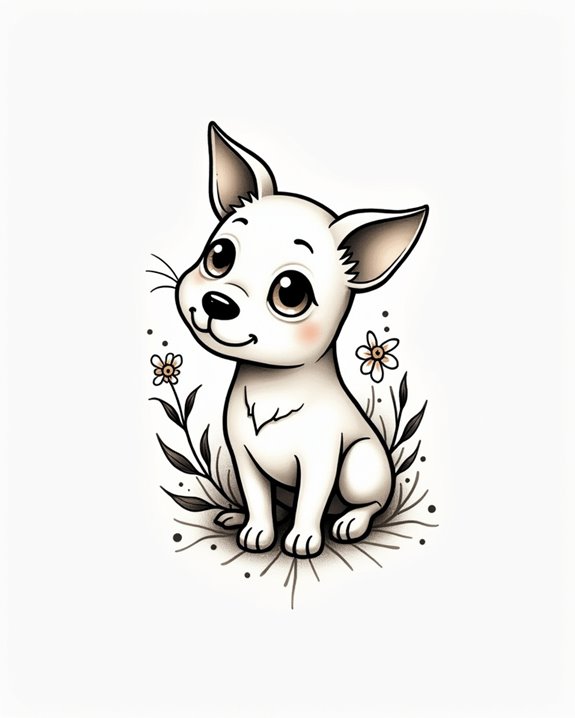 playful bold dog cartoon