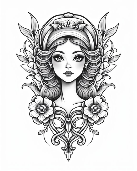 playful classic lady portrait