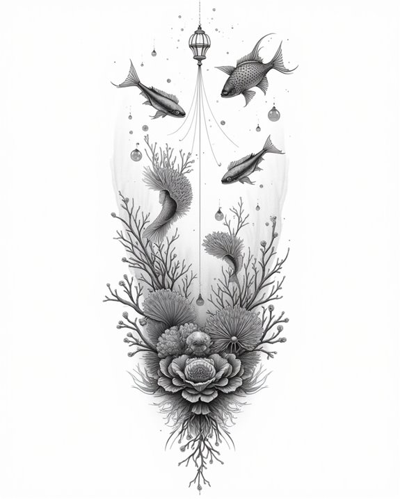playful detailed underwater scenery