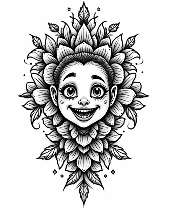 playful expressive facial features