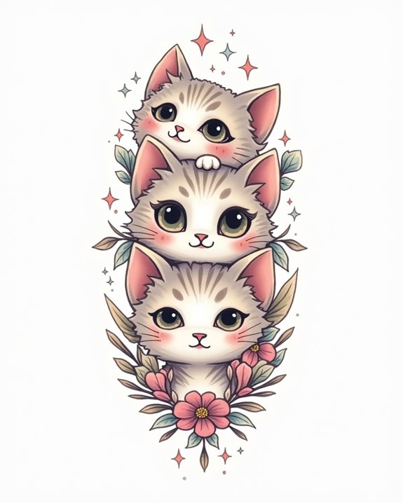 playful feline tattoo designs