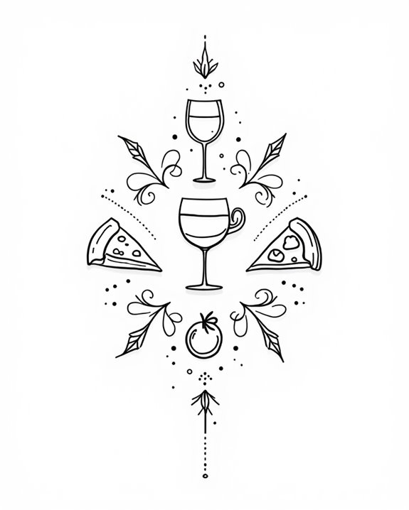 playful food symbolism tattoos