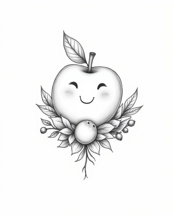 playful joyful fruit tattoos