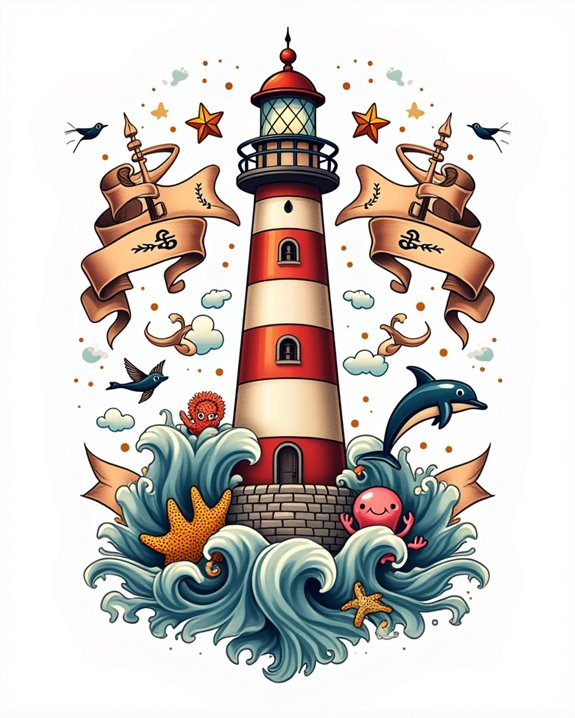 playful maritime tattoo designs