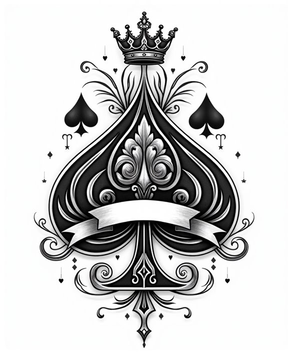 playful mischievous card tattoos