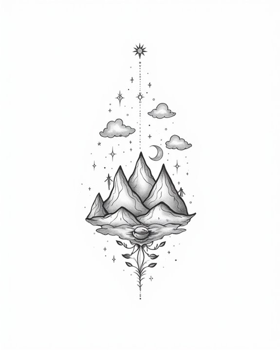 playful mountain myth tapestry