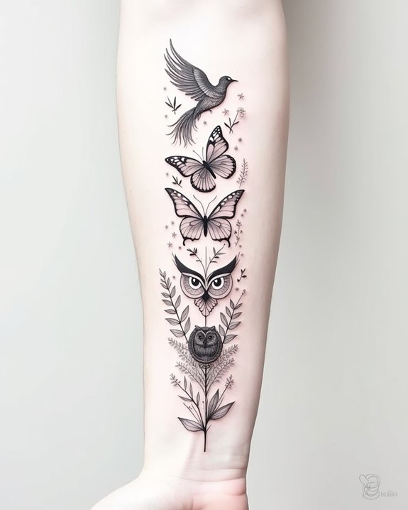 powerful animal symbolism on forearm