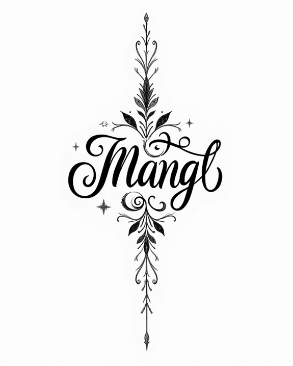 powerful inked mantra design