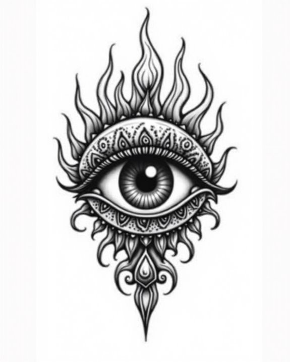 primitive fiery eye symbolism