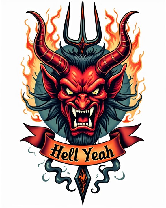 punny devil traditional tattoo